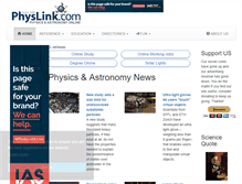 Tablet Screenshot of physlink.com